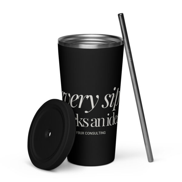 Insulated tumbler with a straw - Image 6