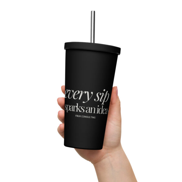 Insulated tumbler with a straw - Image 10