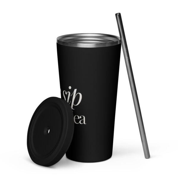 Insulated tumbler with a straw - Image 7